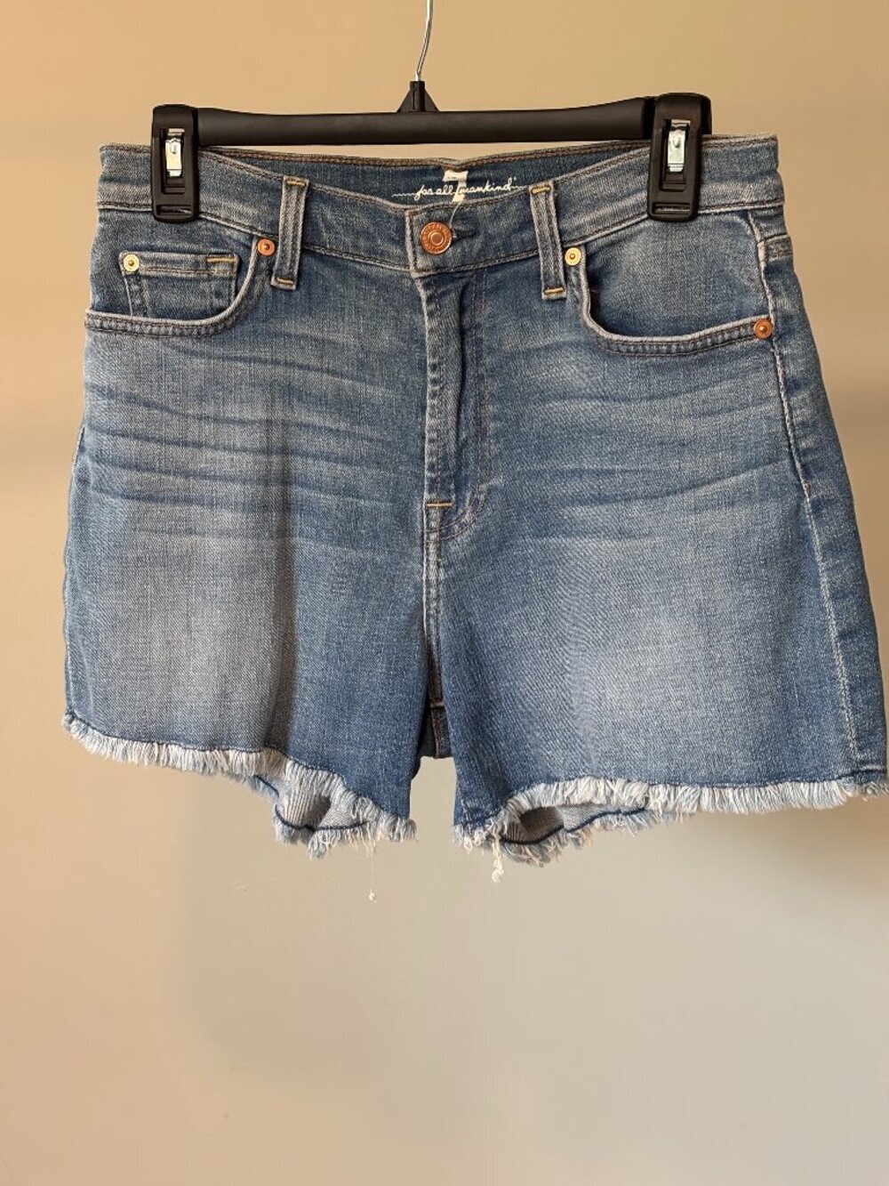 7 For All Mankind Denim Cutoff Shorts Frayed Hem 29/8